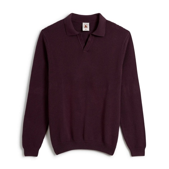 DANDY DEL MAR | XS THE SEBASTIAN LONG SLEEVE POLO IN AMETHYST - Picture 3 of 8